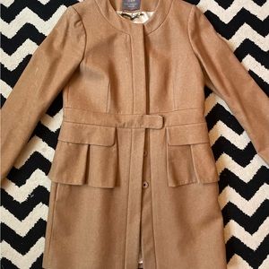 Gorgeous J Crew camel coat - wool/cashmere blend, fully lined.